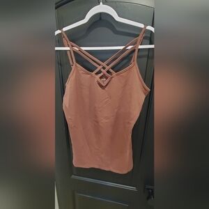 Women's Brown/Purple Strappy Top